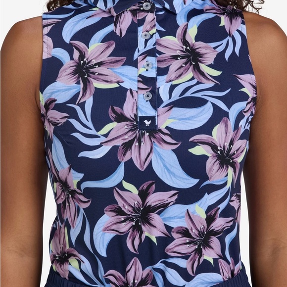 Women’s Bad Birdie Golf Core Violet Polo Shirt Large New With Tags MSRP $78 - Picture 5 of 5